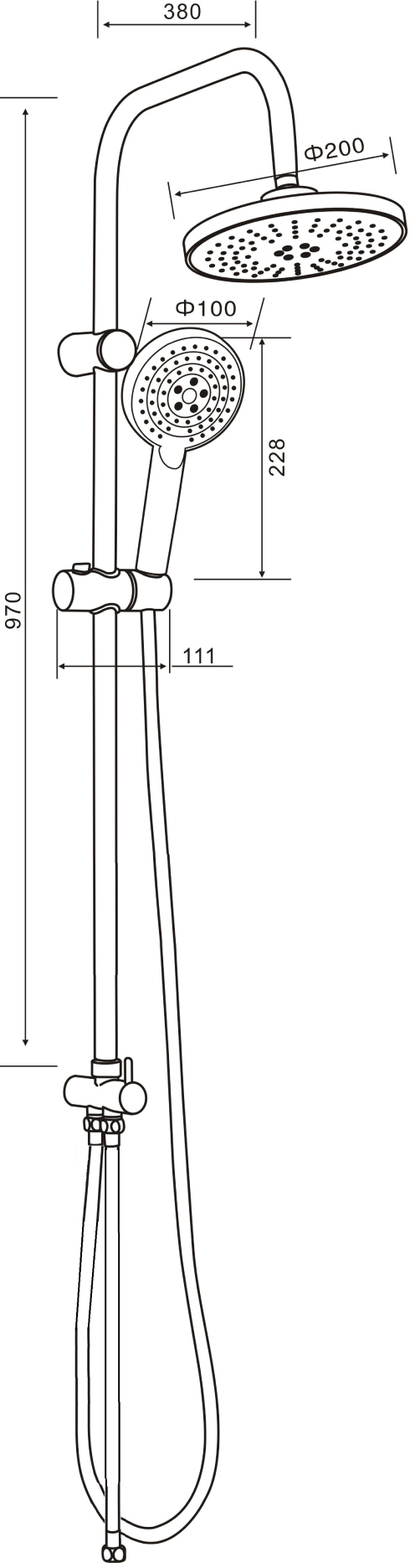 Душевая стойка STWORKI Ставангер SV-03cr - 7