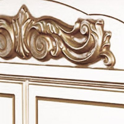 Тумба с раковиной Misty Барокко 100 белая, патина - 2