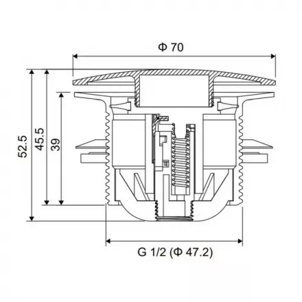 Донный клапан Excellent для ванны хром ARIN.3485.01CR - 1