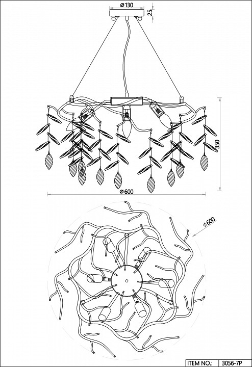 Подвесная люстра Favourite Brillo 3056-7P - 4