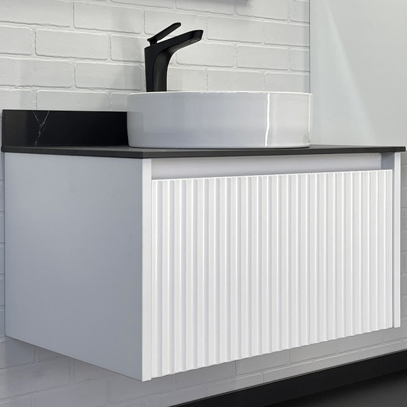 Тумба с раковиной Comforty Марсель 75 белая матовая 00-00012270 - 0