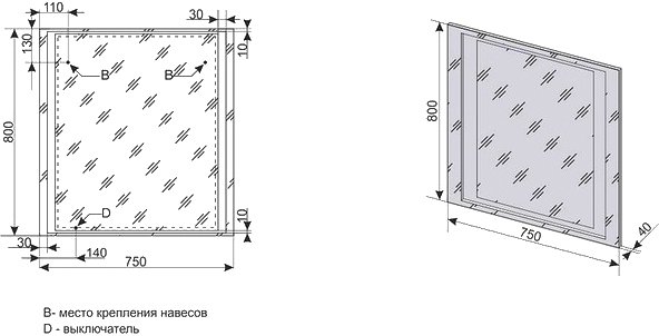 Зеркало в ванную Style Line Прованс 75 см  СС-00000443 - 5