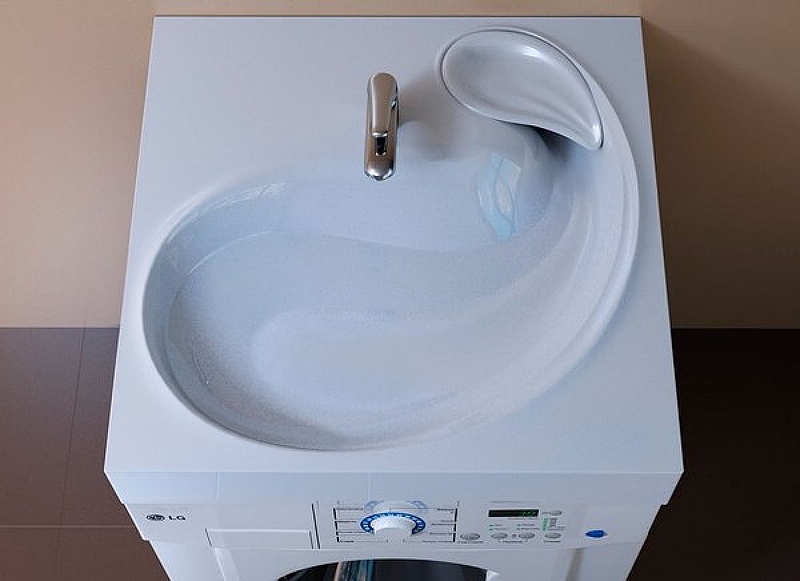 Раковина Stella Polar Бьянка 60 на стиральную машину белый SP-00000797 - 1