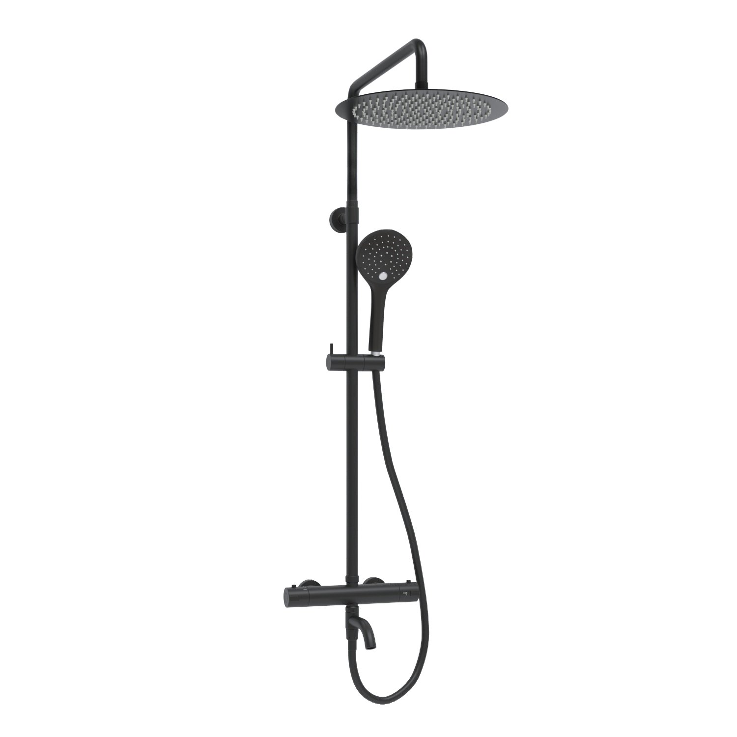Душевая система WasserKraft 30 с термостатом черный матовый A288.160.078.BM Thermo - 0