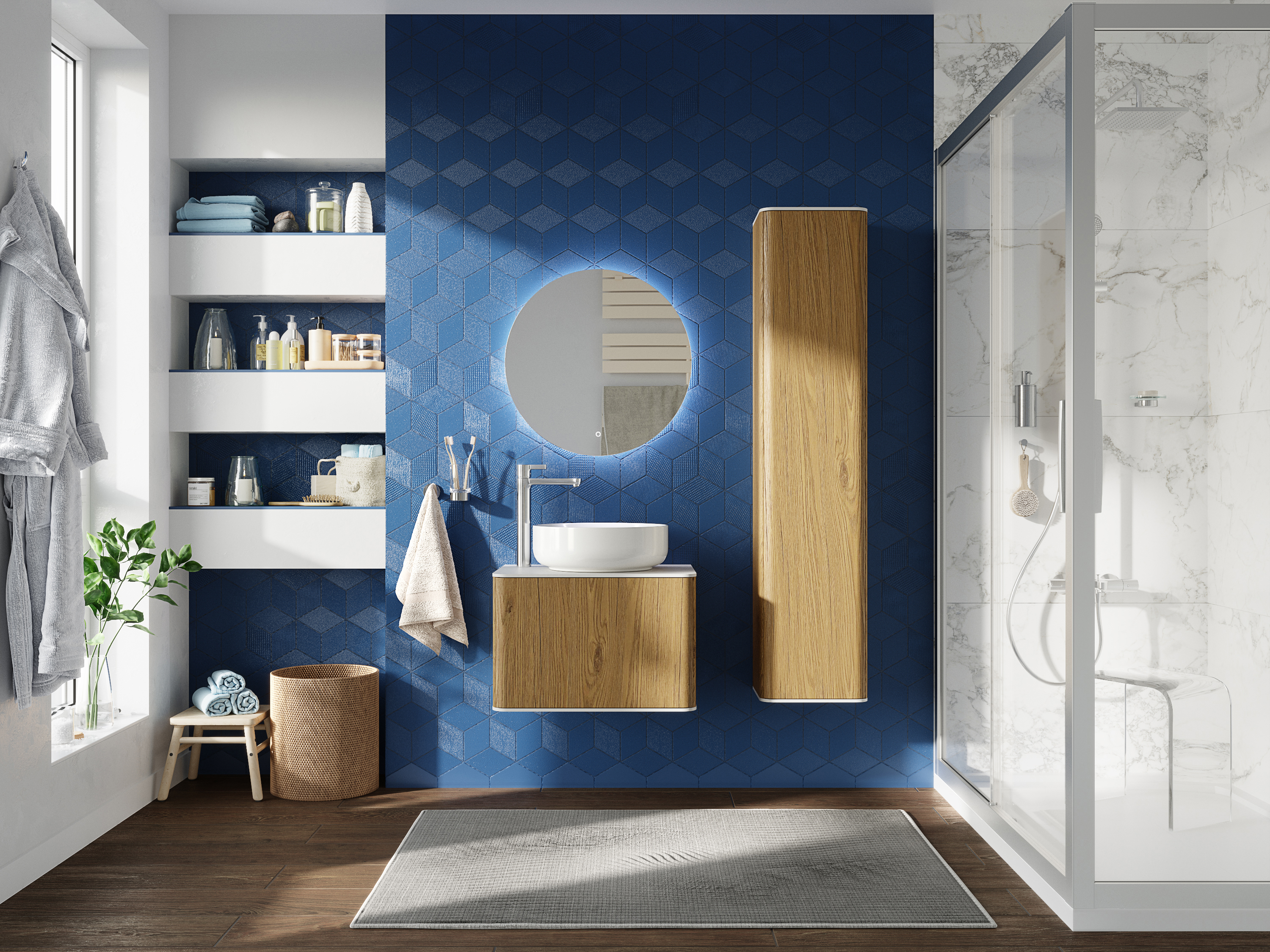 Шкаф-пенал STWORKI Ноттвиль 150 дуб верона ppJUL.150-216.230 - 1