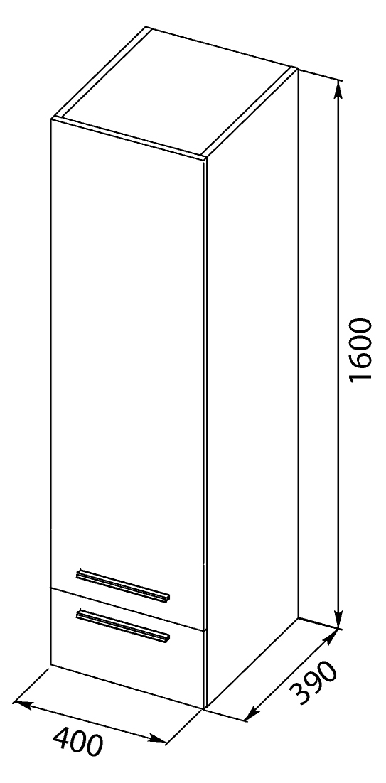Шкаф-пенал Aquanet Верона R белый 176672 - 18