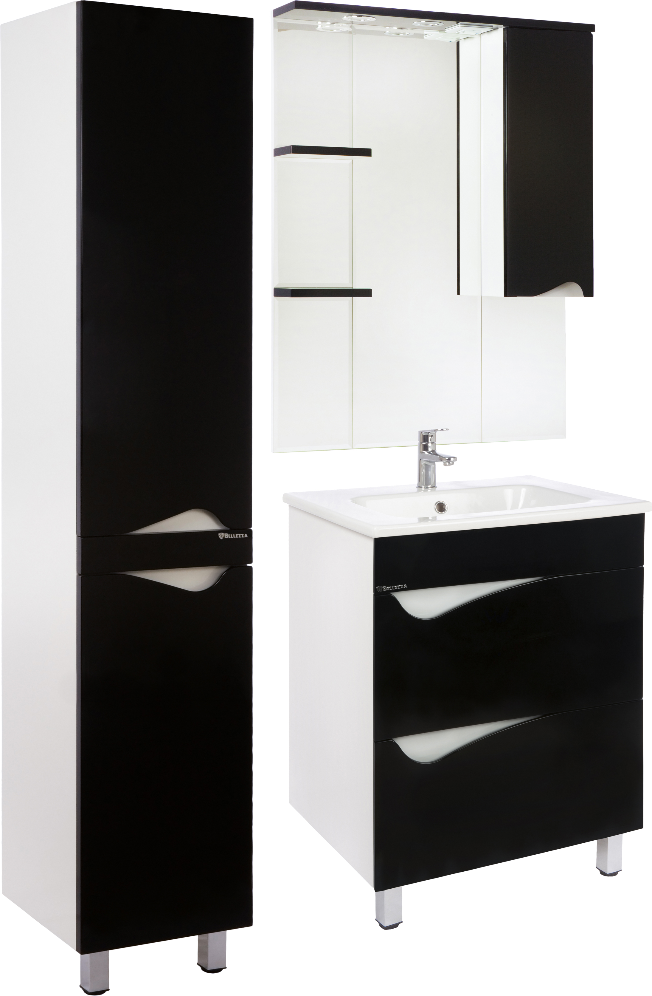 Тумба для комплекта Bellezza Эйфория 60 черная 4639109110042 - 1