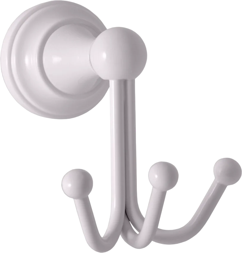 Крючок тройной Rav Slezak Morava белый глянцевый MKA0105B - 0