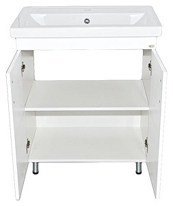 Тумба с раковиной Misty Фостер 50 белая глянцевая УТ000010037 - 1