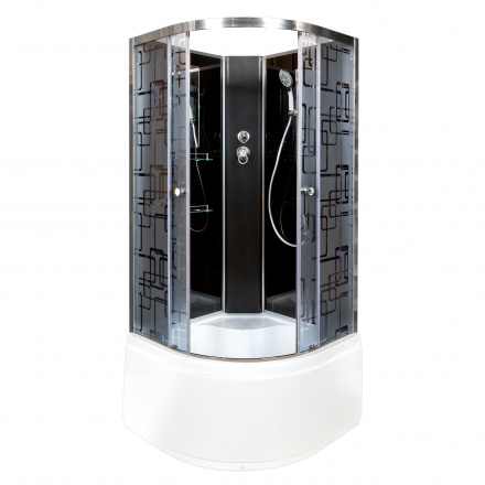 Душевая кабина Deto BM 90х90 хром  BM4590NBLACK - 0