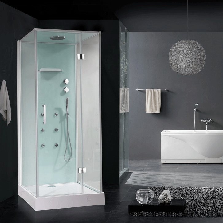 Душевая кабина Orans 100х90 белая стекло прозрачное с гидромассажем 8612000 - 1