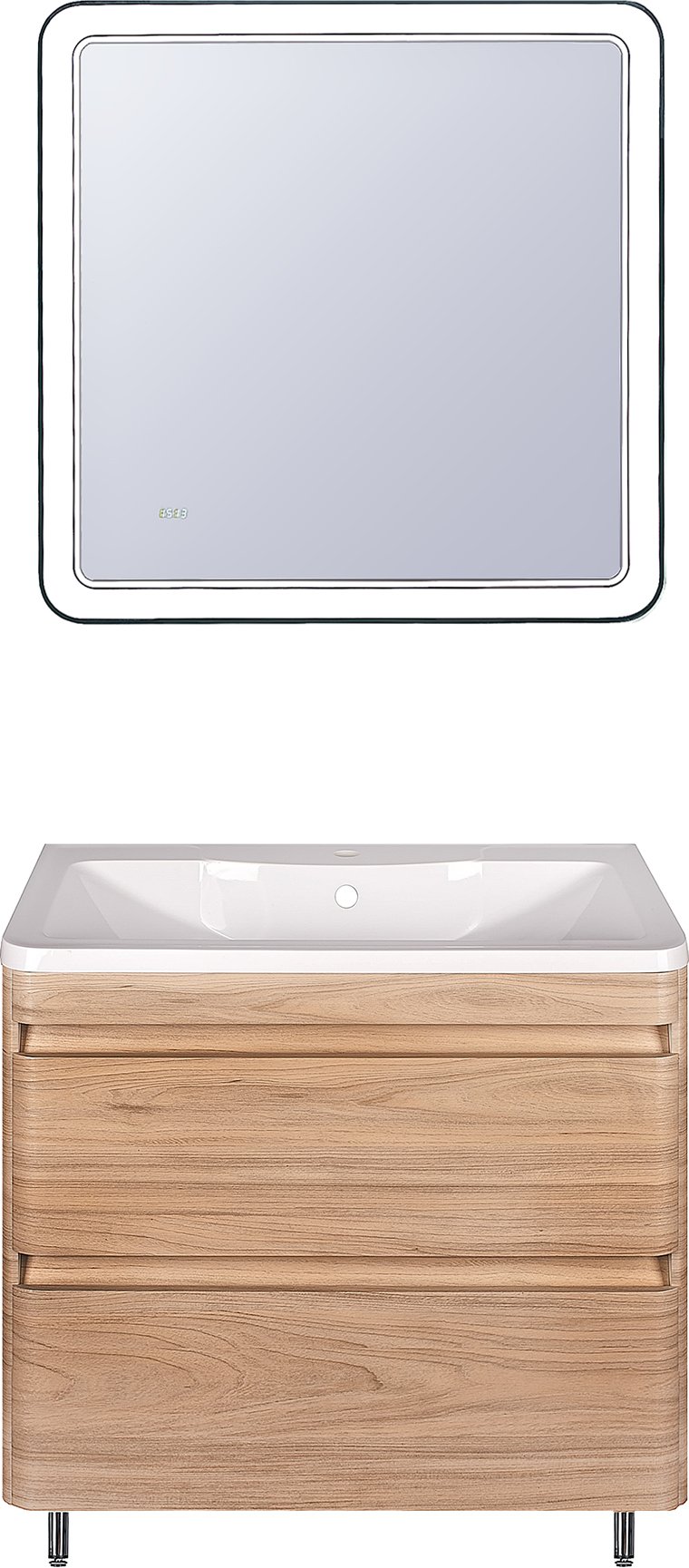 Тумба для комплекта Style Line Атлантика 80 Люкс Plus, напольная, ясень перламутр ЛС-00000688 - 2