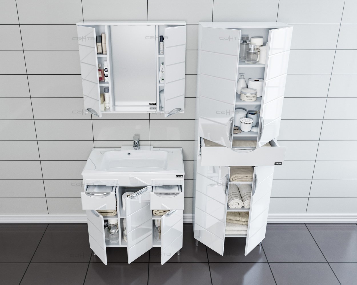 Шкаф-пенал СанТа Родос 60 506003 - 2