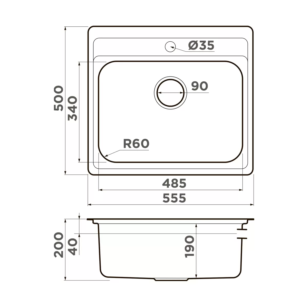 Мойка кухонная Omoikiri Ashi нержавеющая сталь  4993449 - 1