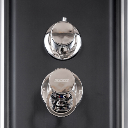 Душевая кабина Deto BM 90х90 с подсветкой, хром  BM4590NLEDBLACK - 6