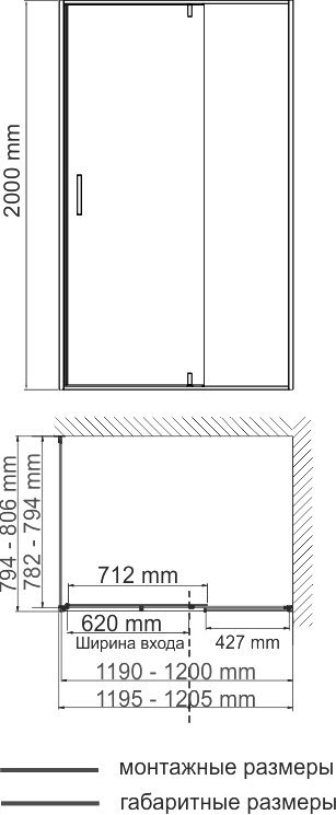 Душевой уголок Wasserkraft Elbe 74P06 - 6