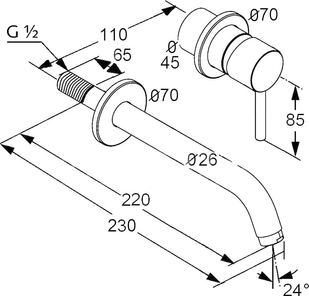 Смеситель Kludi Bozz для раковины 382450576 - 8