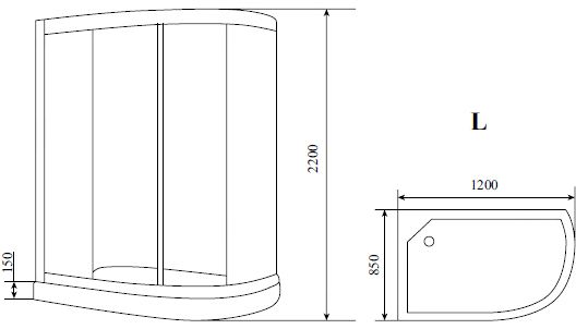 Душевая кабина Timo Standart T-1102 L - 7