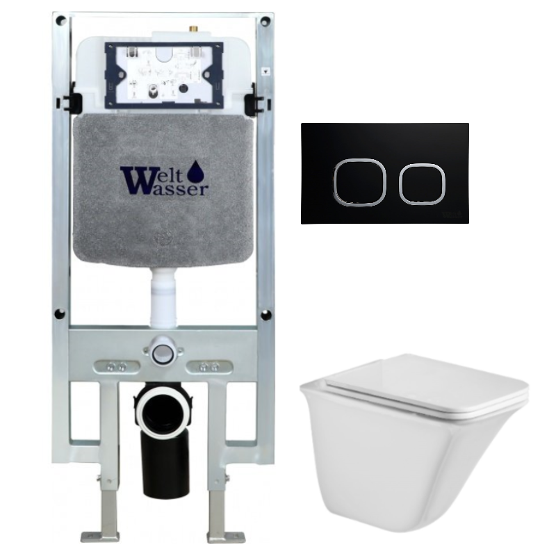 Комплект Weltwasser AMBERG 497 ST + ROTBACH 004 GL-WT + AMBERG RD-BL  10000006743 - 0