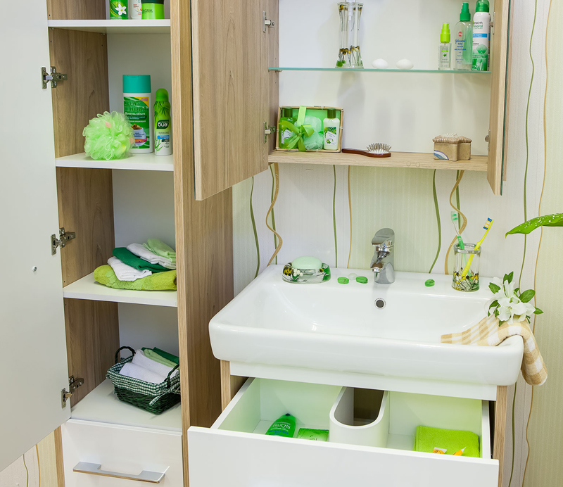 Тумба для комплекта Sanflor Ларго 70 вяз швейцарский, белая C0002108 - 3