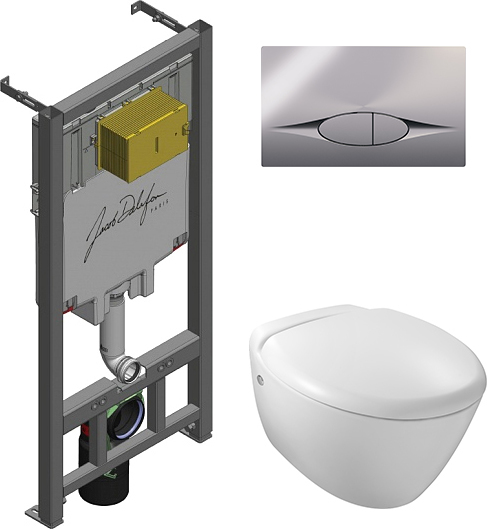 Комплект Jacob Delafon Presquile E29025-NF-M7 кнопка хром - 0