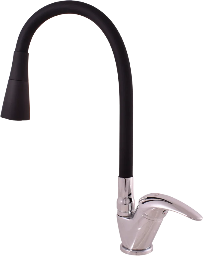 Смеситель для кухни Rav Slezak Sazava с гибким изливом черный матовый - хром SA506.5/13 - 0