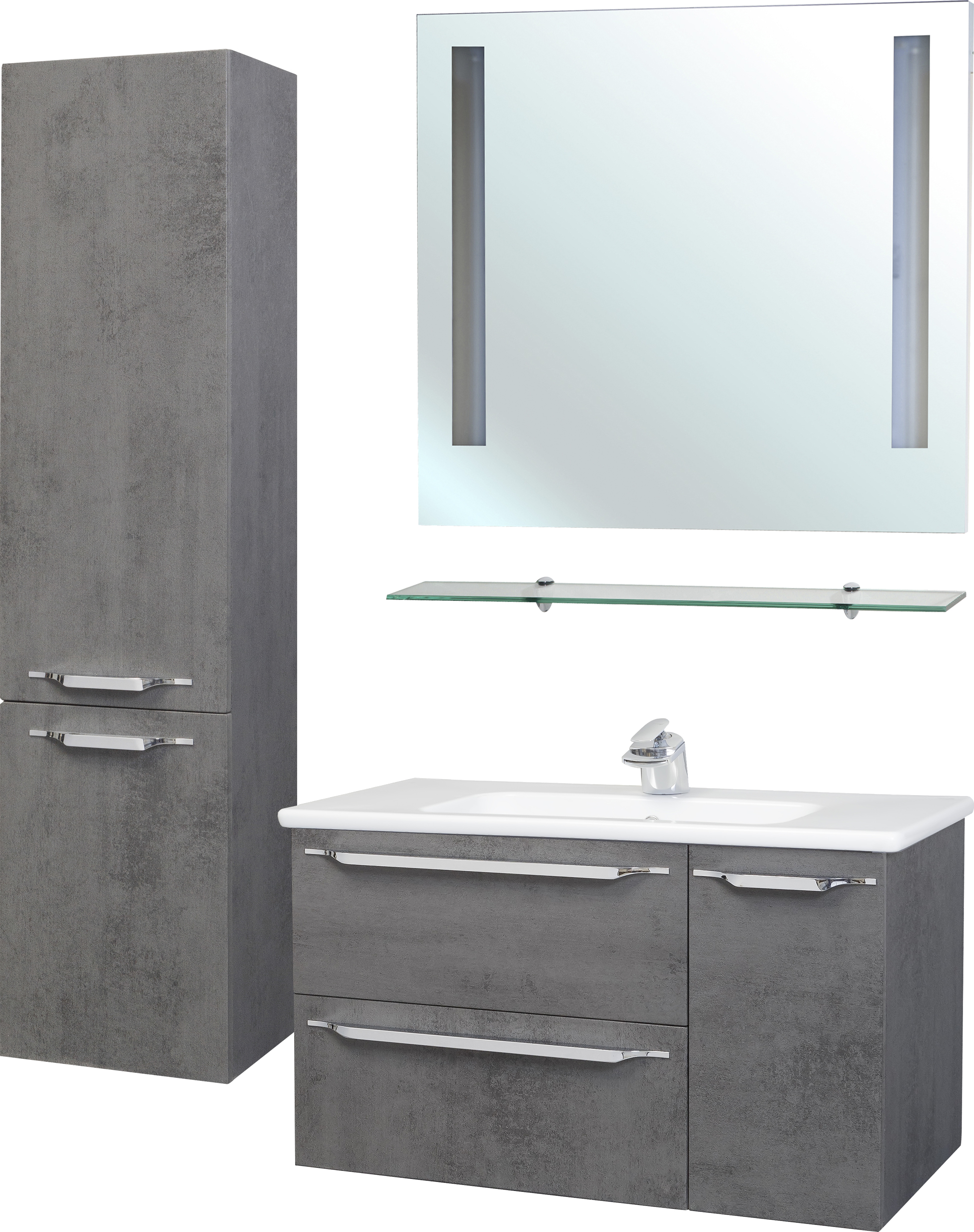 Шкаф-пенал Bellezza Луиджи 35 L серый 4629204182426 - 2