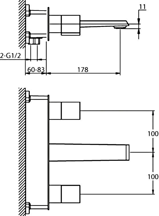 Смеситель BelBagno Arlie ARL BLI CRM для раковины, С ВНУТРЕННЕЙ ЧАСТЬЮ ARL-BLI-CRM - 1