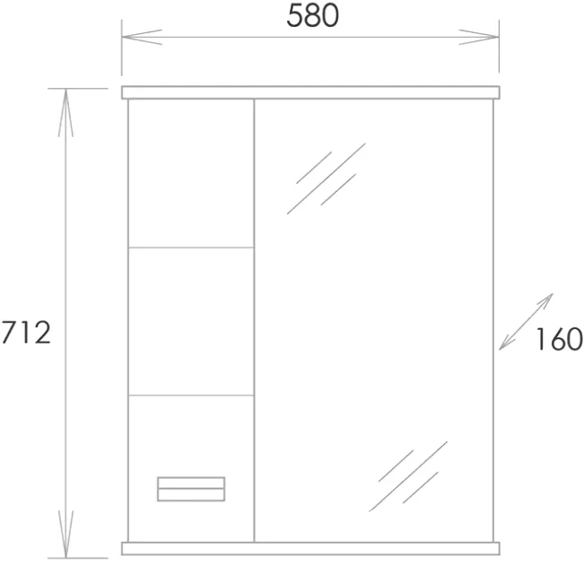 Комплект мебели Onika Балтика-Квадро Black 60 белый (106139) - 9