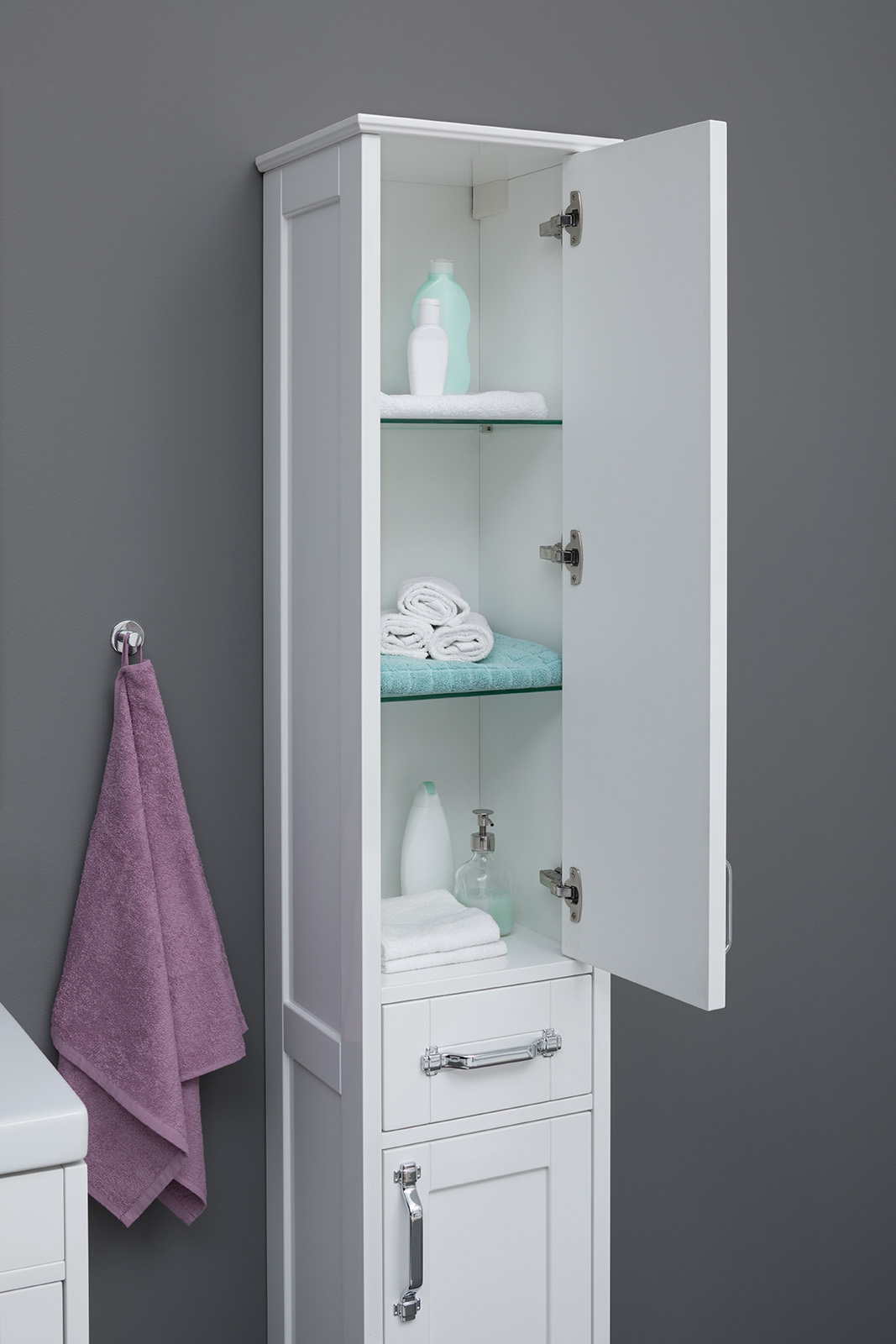 Шкаф-пенал Aquanet Денвер 36 R, белый глянец 199214 - 9