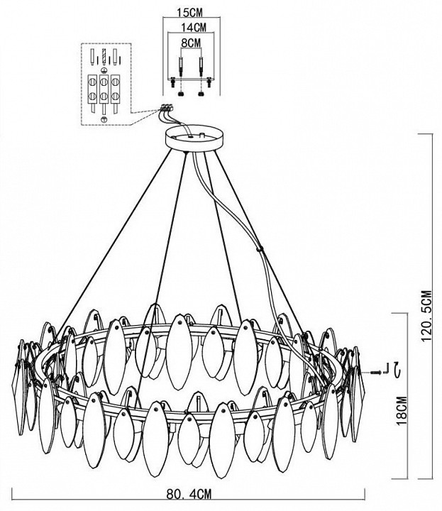 Подвесная люстра ST-Luce Ancona SL1227.303.12 - 4