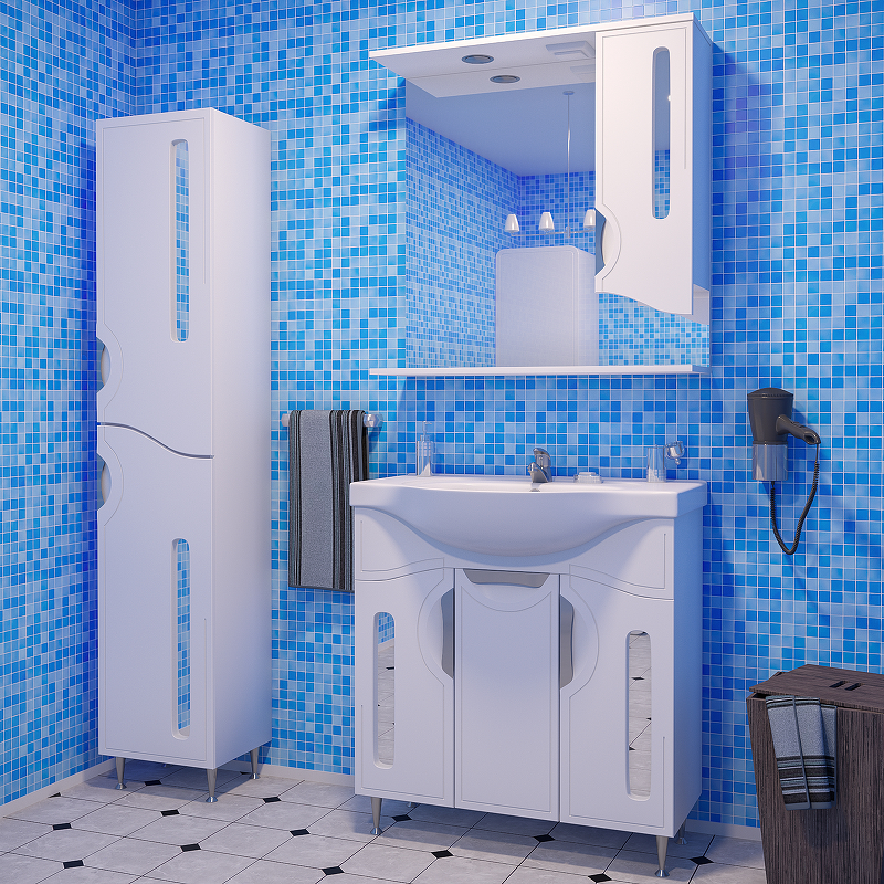 Тумба под раковину Stella Polar Сильва Эльбрус 100 белый SP-00000204 - 3