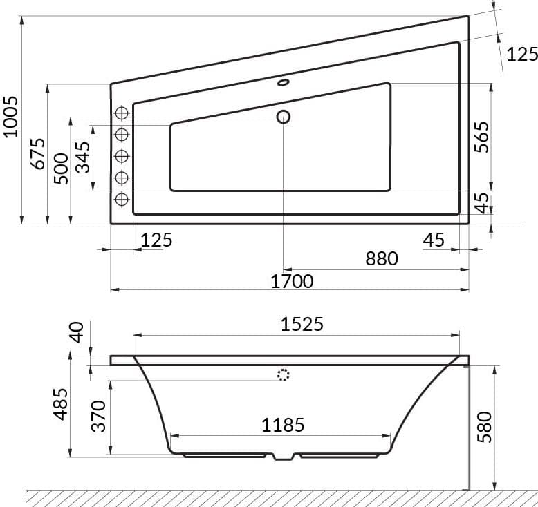 Акриловая ванна Excellent Sfera 170x100 левая WAEX.SFL17WH - 1