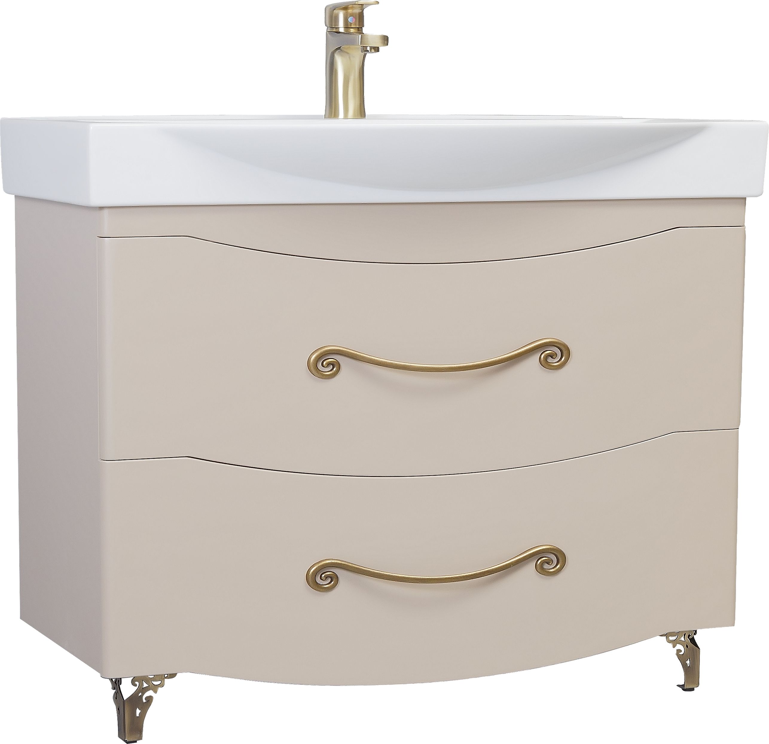 Тумба для комплекта Bellezza Сесилия 105 капучино 4639718110457 - 0