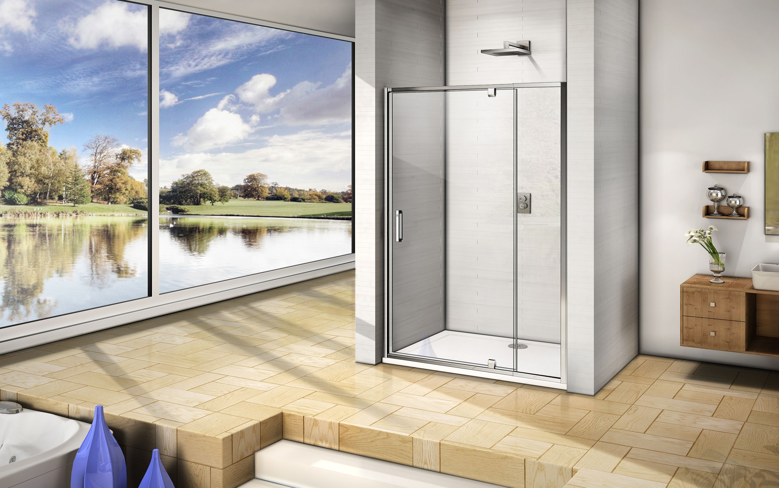 Душевая дверь в нишу Good Door Orion WTW-PD-140-C-CH ОР00024 - 1