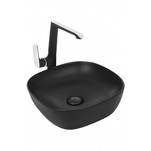 Раковина накладная Weltwasser WW ELBACH 2184 MB 37 матовый черный  10000004527 - 0