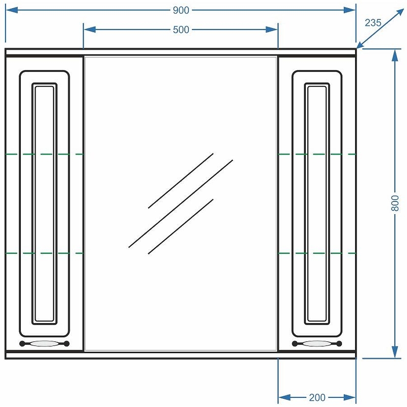Зеркало-шкаф Stella Polar Кармела 90 с подсветкой белый SP-00000186 - 3