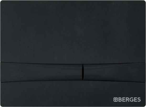 Кнопка смыва Berges Wasserhaus Novum F5 чёрный, матовый 040055 - 0