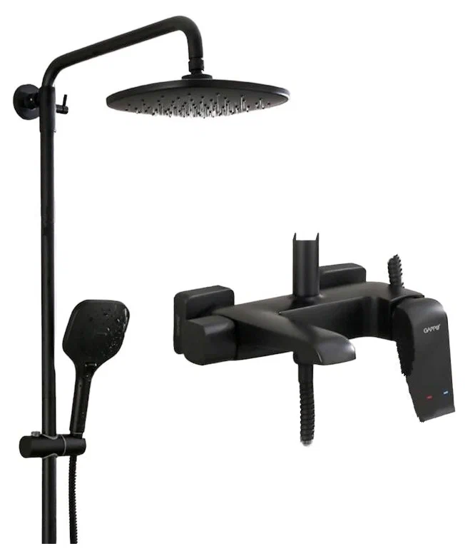 Душевая стойка Gappo черная матовая G2450 - 1