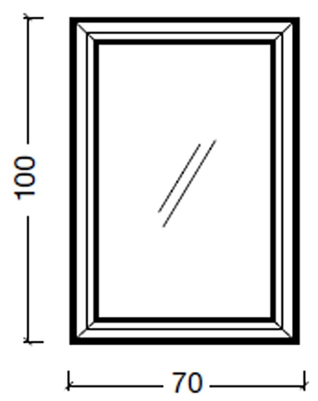 Зеркало Armadi Art Terso 70х100 с подсветкой серебро 559 - 2