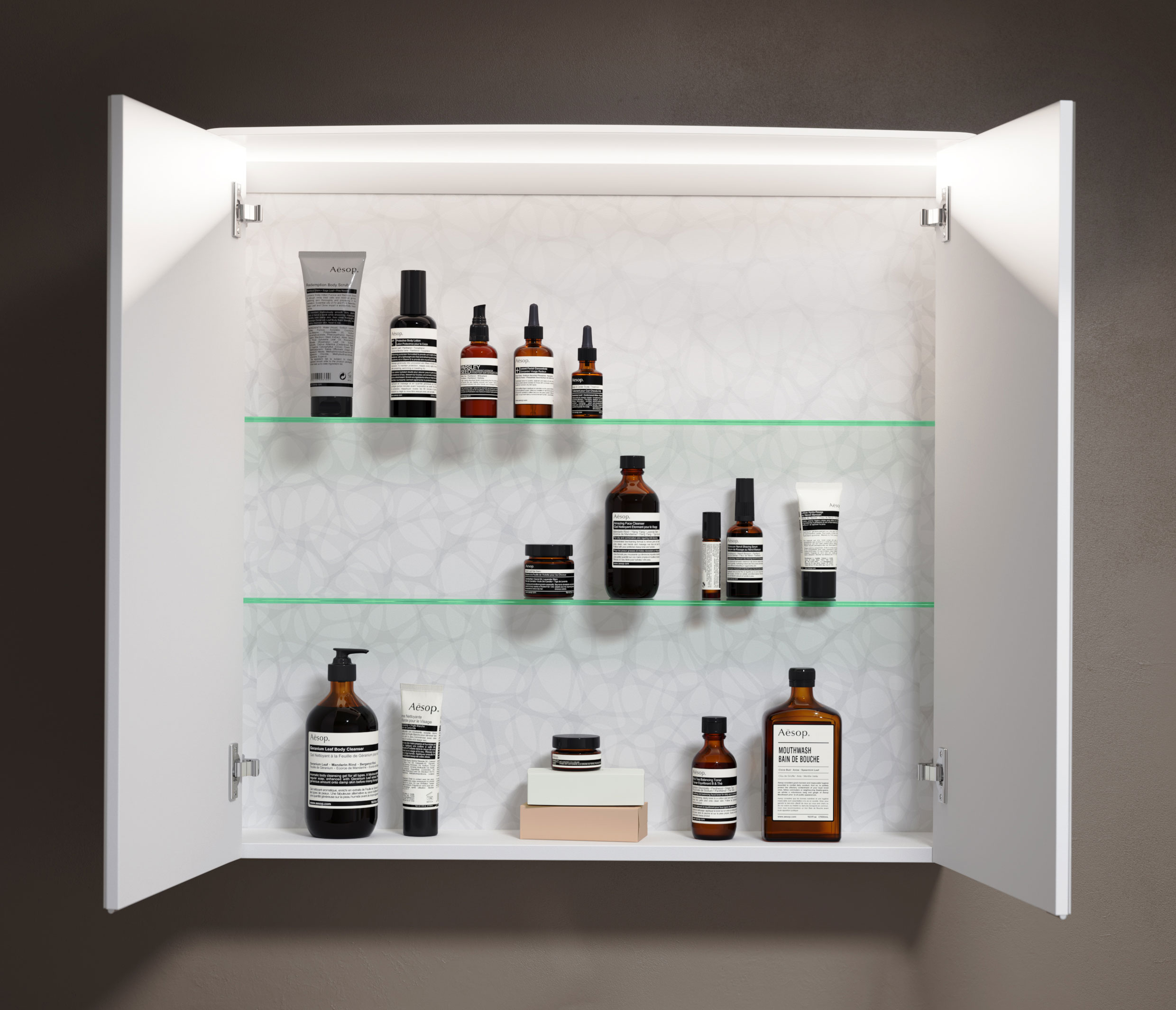 Зеркало-шкаф Aqwella 5 stars Neringa белый, с подсветкой NER0408 - 2