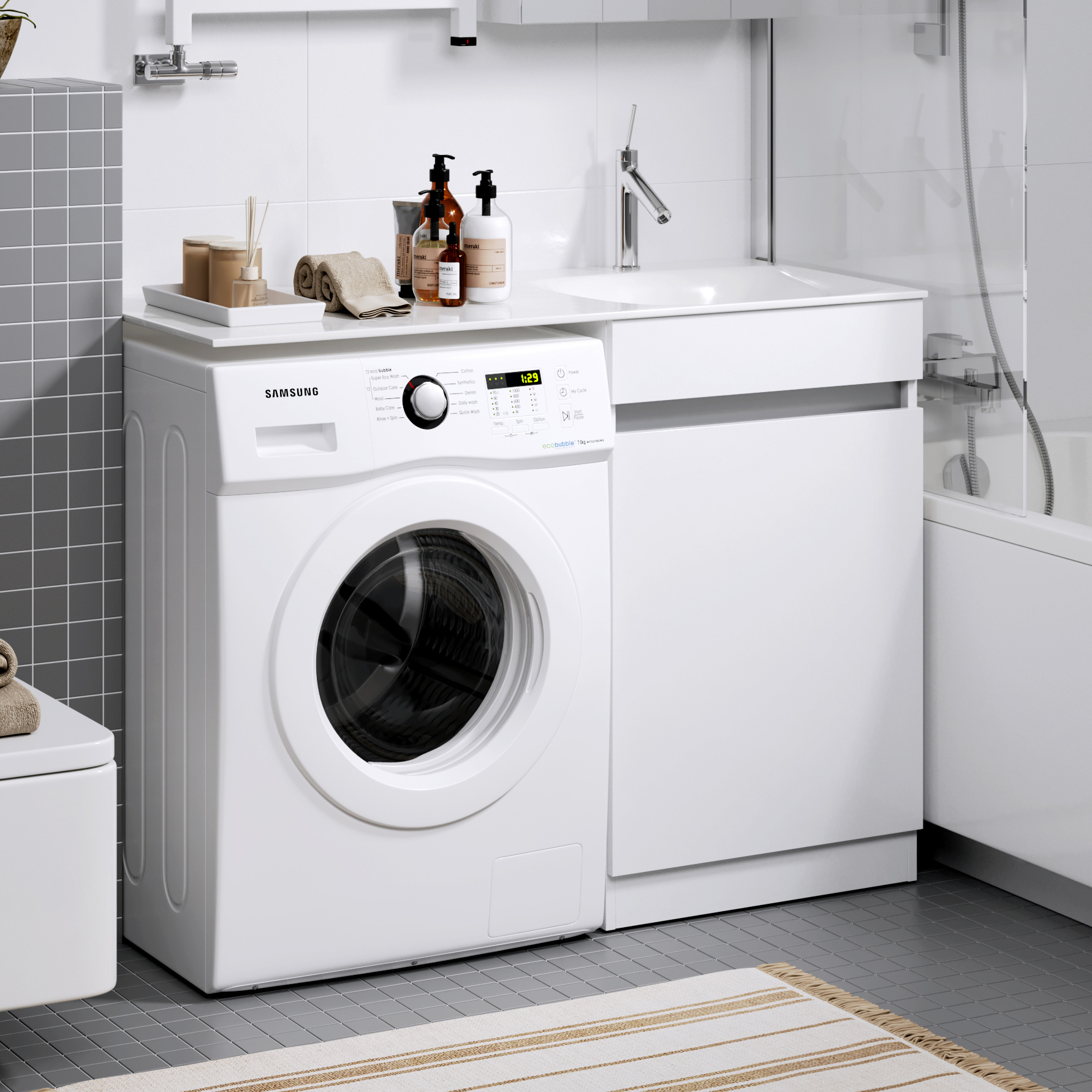 Тумба для комплекта Aqwella Forma 115, бельевая корзина справа FOR0105KR - 0