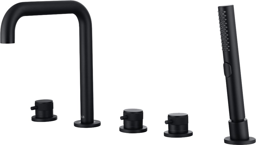 Смеситель на борт ванны Allen Brau Priority черный матовый 5.31007-31 - 0