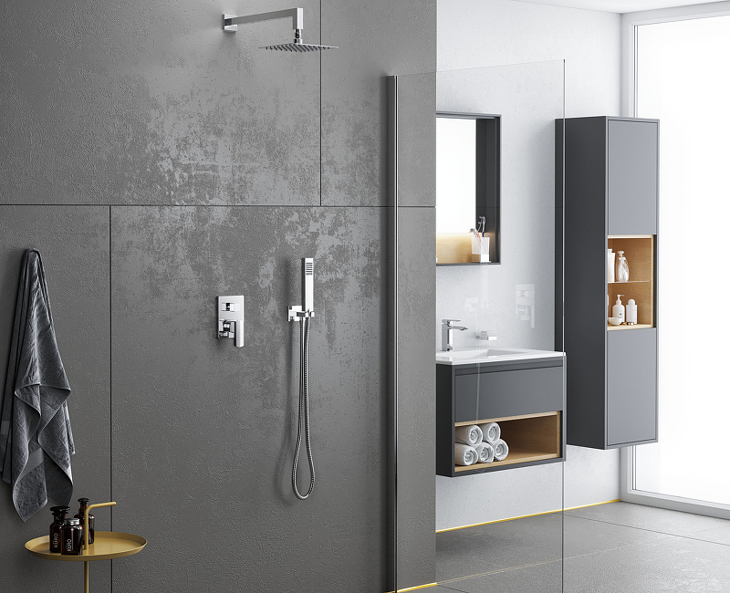 Тумба под раковину EXCELLENT Tuto 60 серый - светлое дерево MLEX.0101.600.GRBL - 4