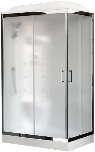 Душевая кабина Royal Bath 120x80 L стекло матовое задняя стенка белая с гидромассажем RB8120HP7-WC-CH-L - 0
