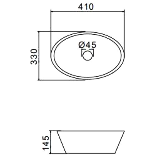 Раковина фаянсовая Gappo GT304 - 1