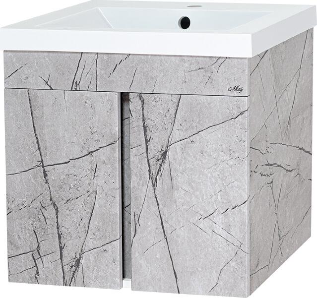 Тумба под раковину Misty Торос 100 серая глянцевая П-Тор0100-011 - 0