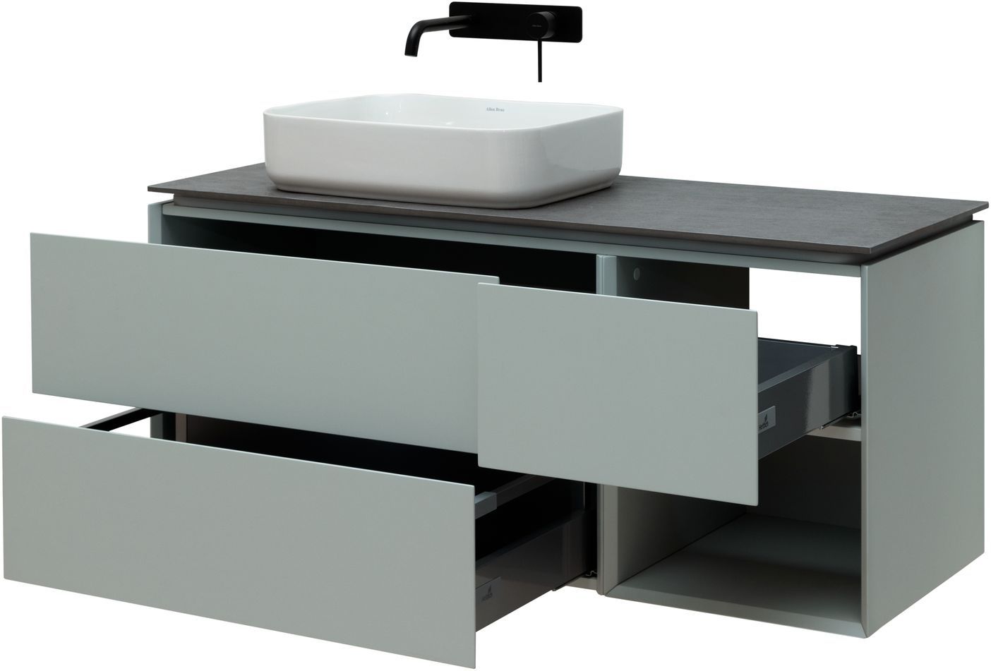 Тумба под раковину Allen Brau Infinity 120 L светло - зеленый матовый 1.21005.PWM - 3