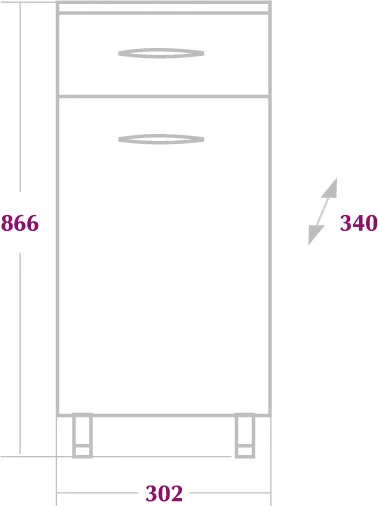 Тумба Onika Каприз 30 R с ящиком, белый  403002 - 4