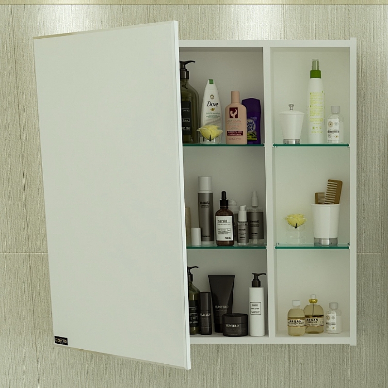 Зеркало-шкаф Санта Дублин 75 белый 123006 - 2